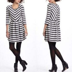 Anthropologie Puella New Chevron skater Dress XS
